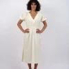 Vestito midi cotone bianco Sharmili