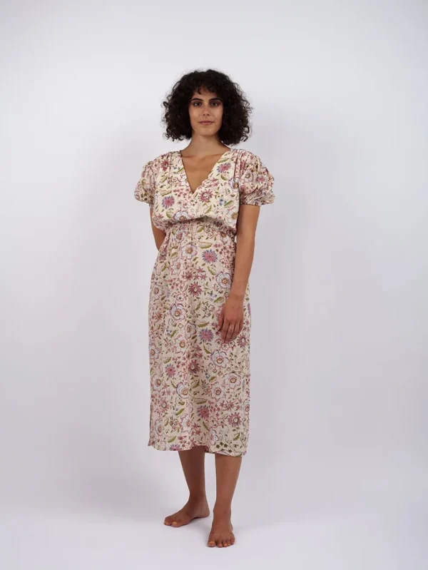 Vestito midi cotone bianco Sharmili