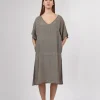 Vestito midi in seta Lucilla