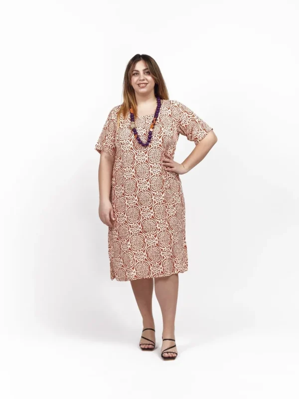 Vestito midi seta manica Gaia
