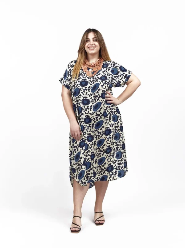 Vestito over midi seta manica Penny