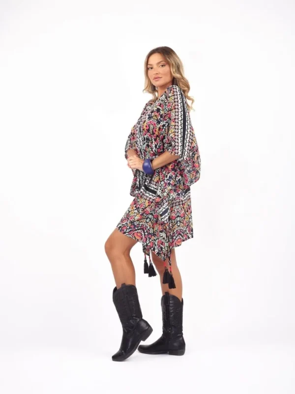 Vestito poncho boho rayon Rosie