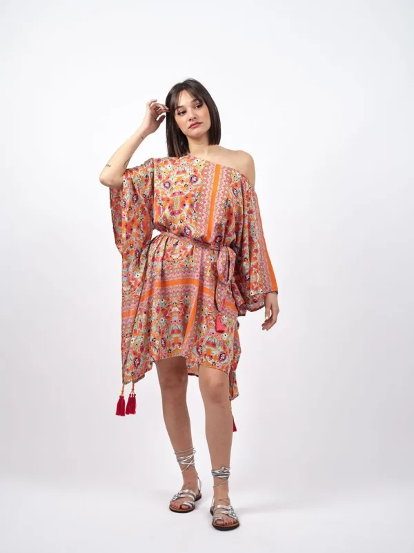 Vestito poncho boho rayon Rosie