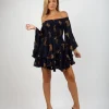 Vestito rayon corto con balze Monique
