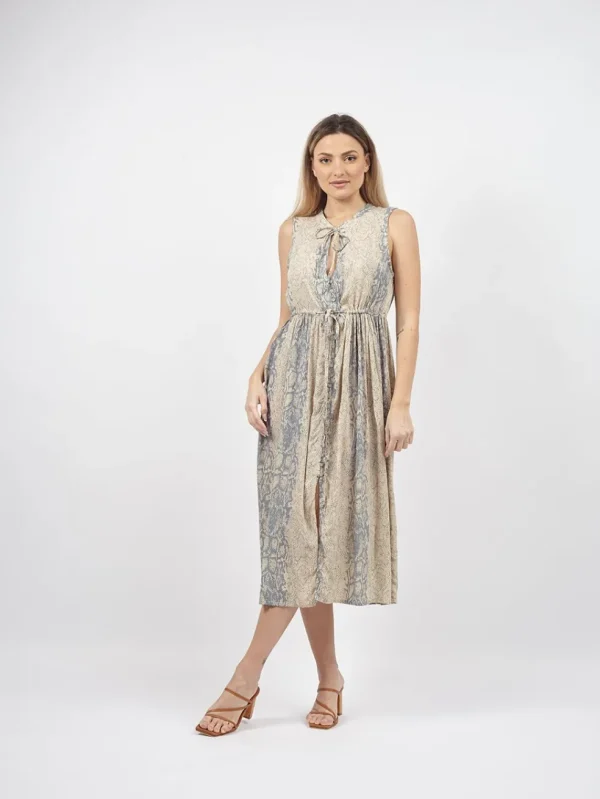 Vestito scamiciato midi stile impero Lily