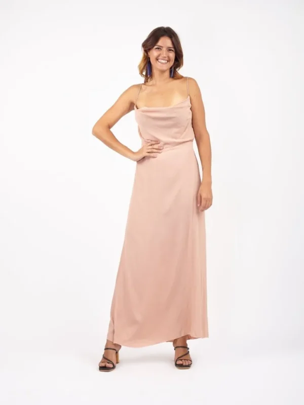 Vestito Slip rayon con spacco Priya