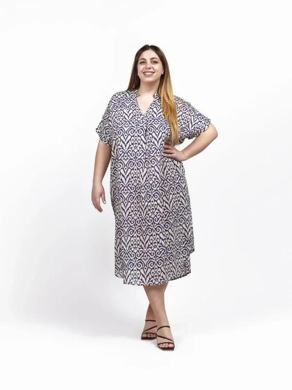 Vestito tunica midi viscosa Zafira
